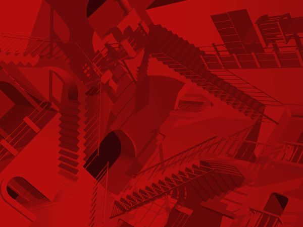 Midnight Escher in Red