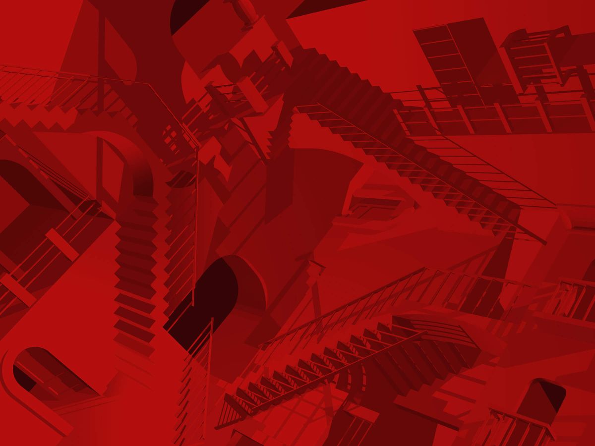 Midnight Escher in Red